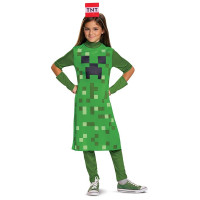 Minecraft Creeper Mädchen Klassisches Kostüm für Kinder