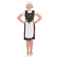 Tudor Mädchen Kostüm für Kinder