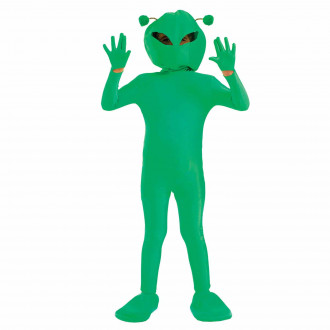 Grünes Außerirdischer Kostüm für Kinder