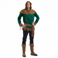 Grünes Mittelalterliches König der Diebe Kostüm für Männer