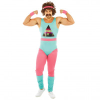 80er Trainingsanzug Fitnesstrainer Faschings Kostüm für Männer