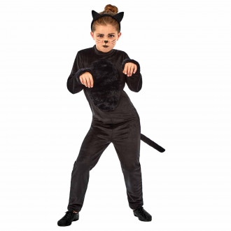Schwarze Katze Kostüm für Kinder