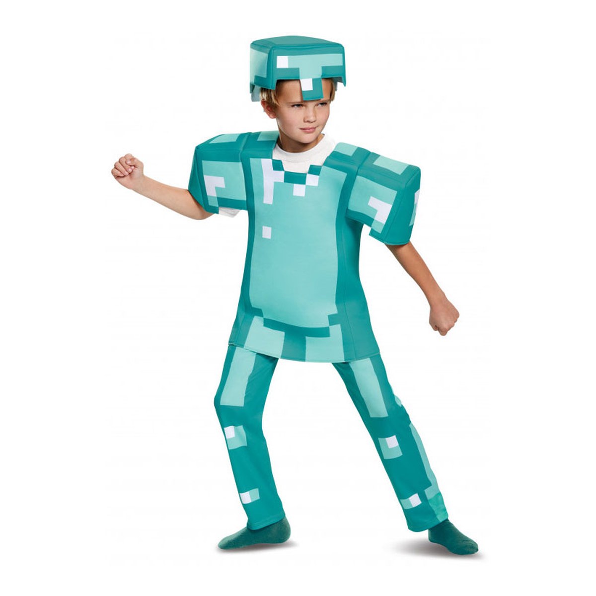 Deluxe Minecraft Diamantenrüstung Kostüm für Kinder