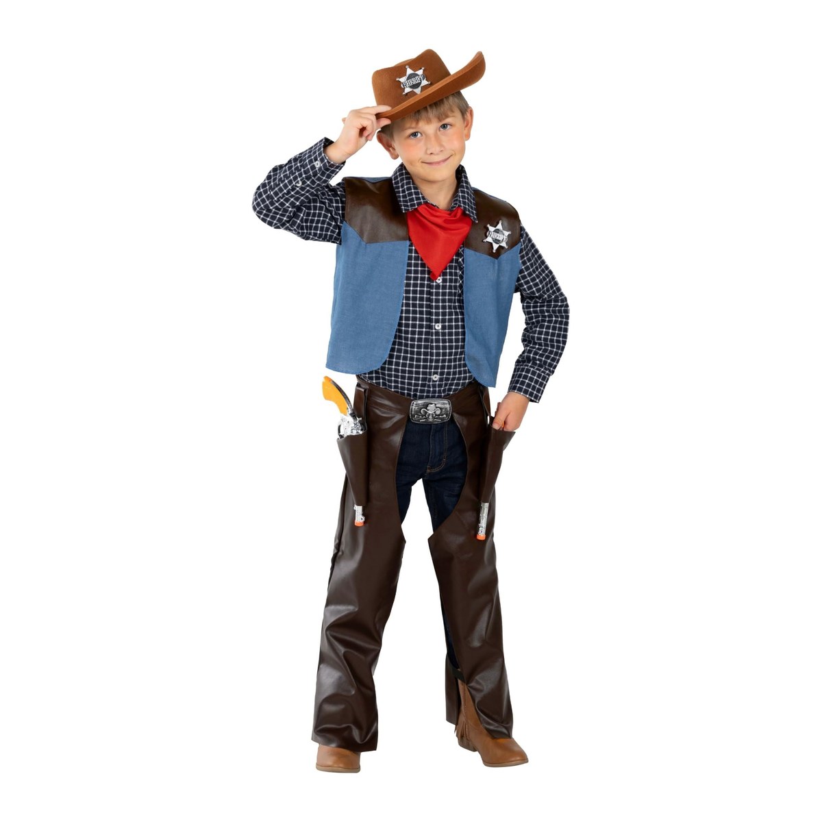 Cowboy-Kostüm mit Pistolen für Jungen
