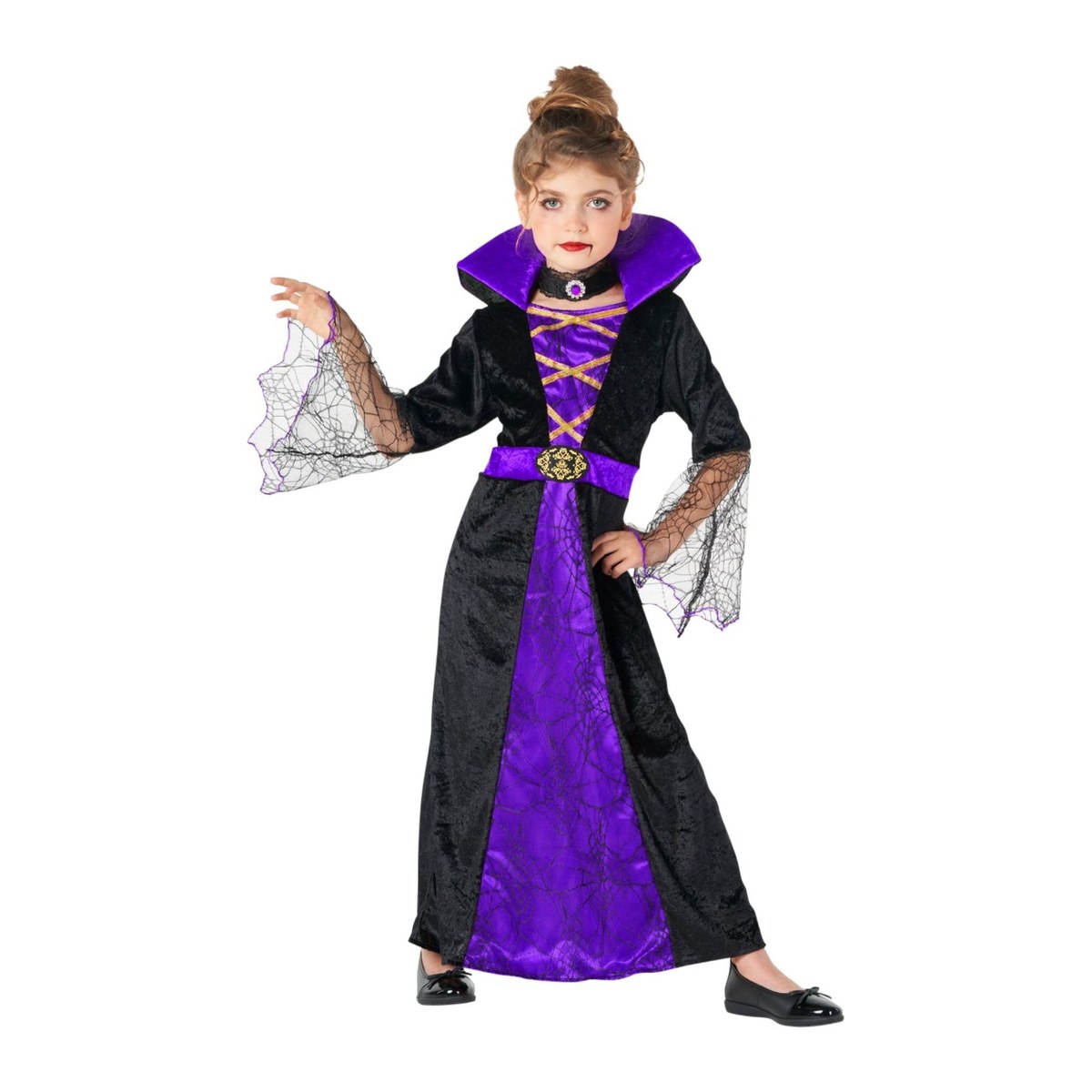 Lila Vampirin Kostüm für Kinder