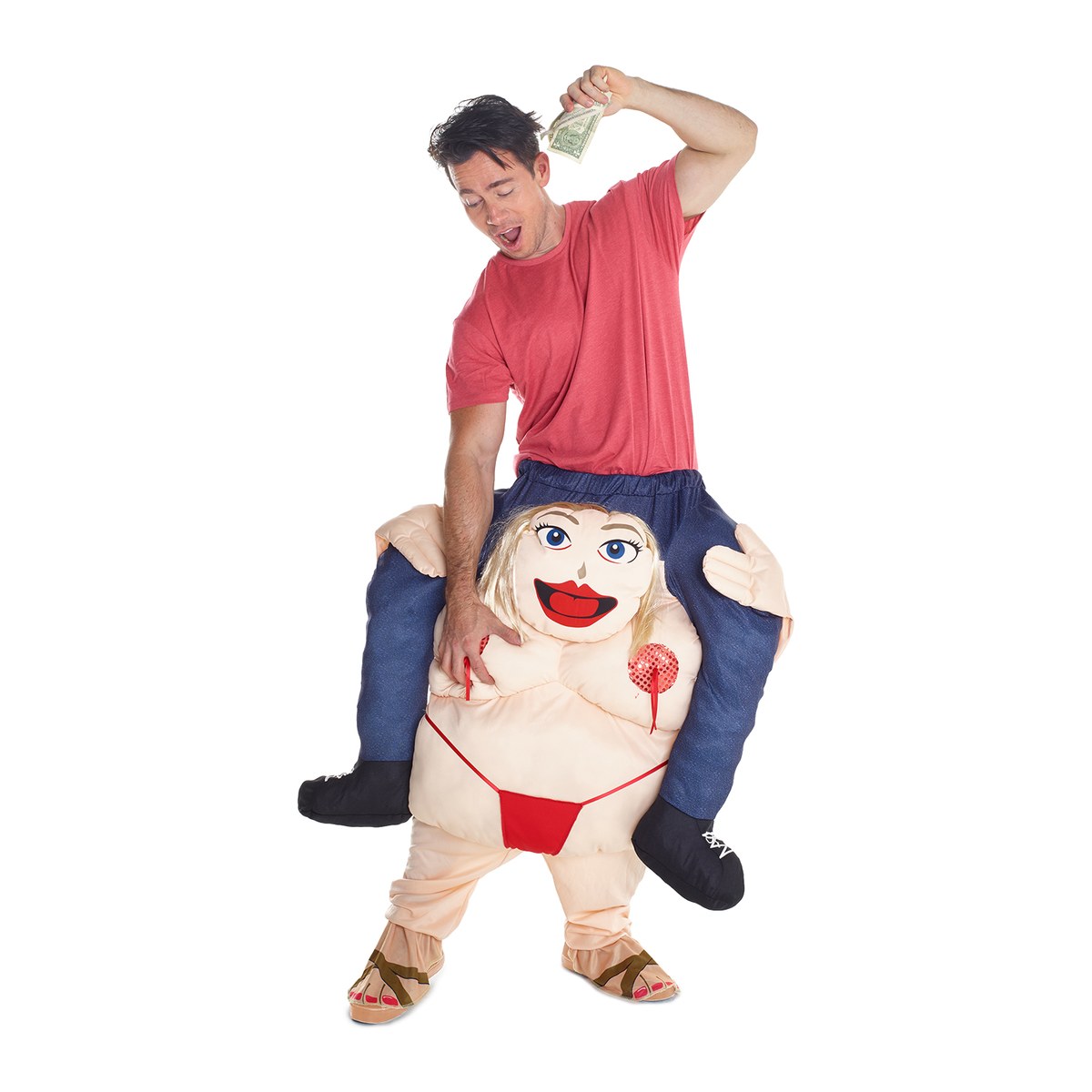 Fettes Stripperin-Huckepack-Kostüm