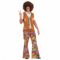 Psychedelischen 60er Jahre Hippie Schlaghose Kostüm für Männer