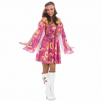 60er Jahre Hippie-Kleid Kostüm für Frauen