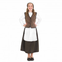 Deluxe Tudor Mädchen Kostüm für Kinder