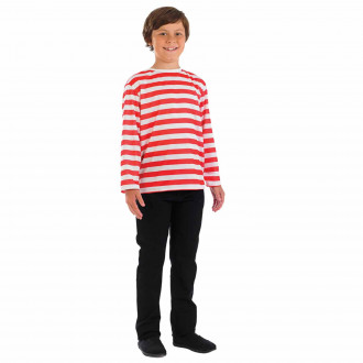 Rot-weißer Pullover Kostüm für Kinder