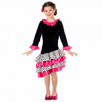 Spanisches Flamenco Kleid Kostüm für Kinder