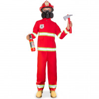 Rotes Feuerwehrmann/-frau Kostüm für Kinder