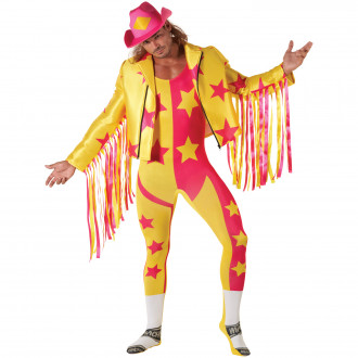 Macho Man Randy Savage WWE Ringkämpfer Kostüm für Männer - Gelb