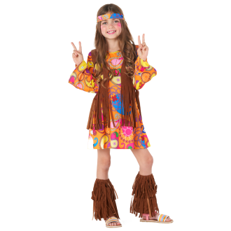 Hippie Mädchen Kostüm für Kinder