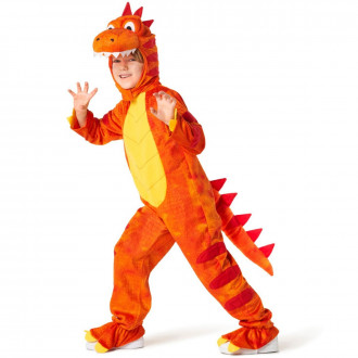 Orangenfarbiges T-Rex Dino Kostüm für Kinder