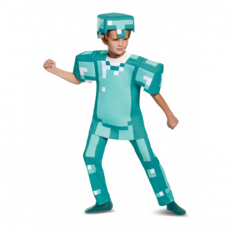 Deluxe Minecraft Diamantenrüstung Kostüm für Kinder