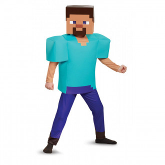 Deluxe Minecraft Steve Kostüm für Kinder
