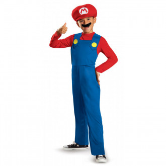 Super Mario Bros Klassisches Mario Kostüm für Kinder