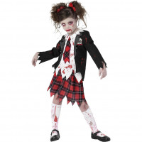 Zombie-Schulmädchen-Kostüm für Kinder
