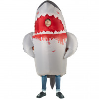 Aufblasbares Großes Maul Hai Kostüm für Kinder