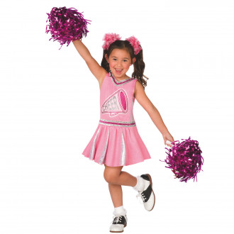 Rosa Cheerleaderin Kostüm für Kinder