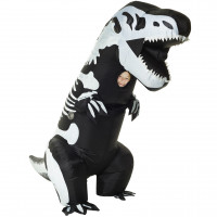 Riesiges Aufblasbares T-Rex Skelett Kostüm für Kinder