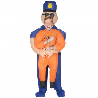 Aufblasbares Polizei Pick Me Up Kostüm für Kinder