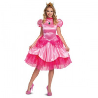 Prinzessin Peach Mario Deluxe Kostüm für Frauen
