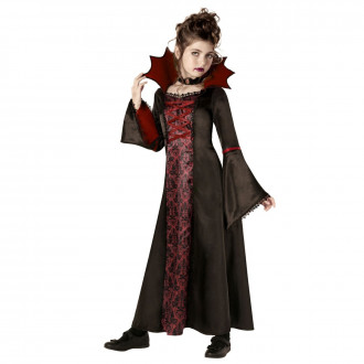 Dunkle Vampirin Kostüm Rot für Kinder