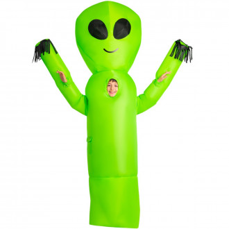 Winkende Arme Alien aufblasbares Kostüm für Kinder