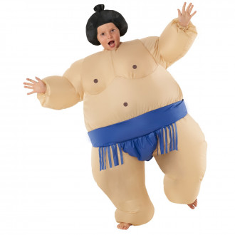 Riesiger Sumo-Ringer aufblasbares Kostüm für Kinder