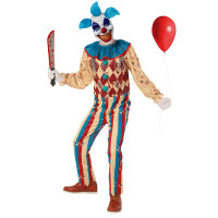 Böses Vintage-Clown-Kostüm für Kinder