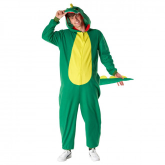 Grünes Dinosaurier Strampler Kostüm für Männer