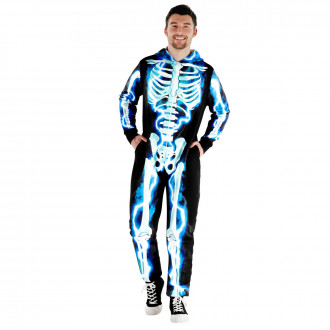 Elektrisches Skelett-Einteiler-Kostüm für Herren